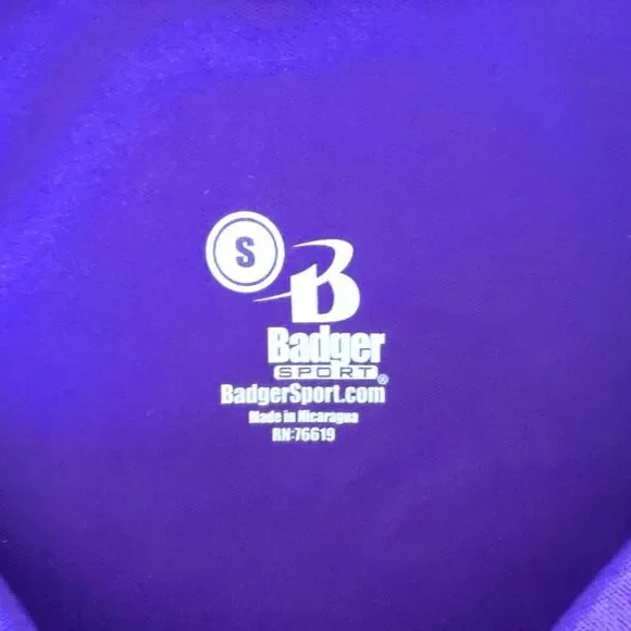 Womens Badger Sport Irish Lacrosse Dark Purple Long Sleeve Athletic Shirt Size S - Picture 5 of 6